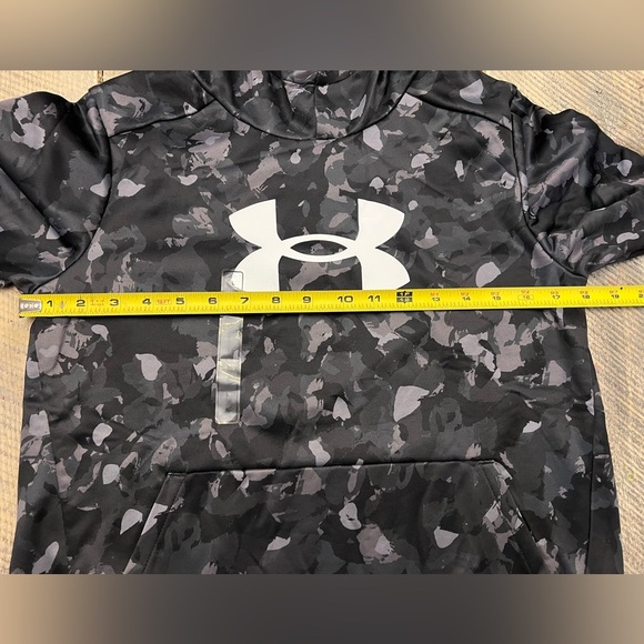 Under Armour Hoodie Kids Youth Large YL Black Camo NEW Armour Fleece 1389394 - Picture 6 of 7